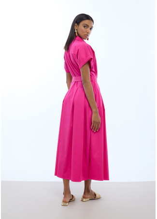 Midi Dress with A-Line Skirt