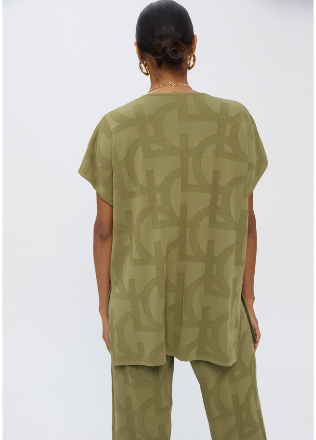 LC Jacquard Knit T-Shirt