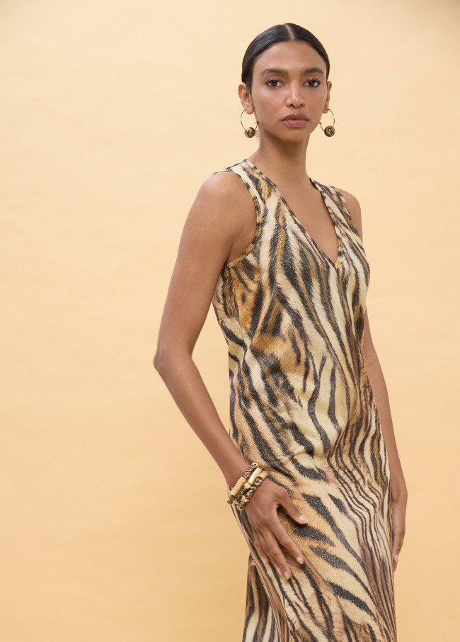 Vestido de circular estampado