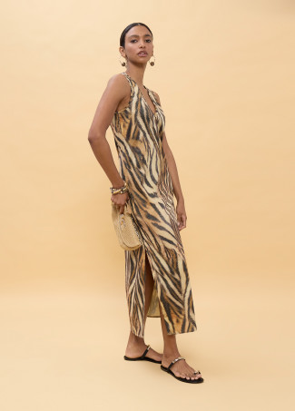 Vestido de circular estampado