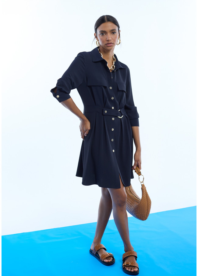 Vestido camisero con botones