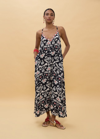 Langes Ethnisches Kleid mit Trägern