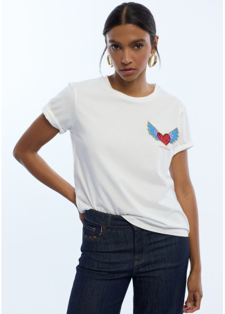 Camiseta parche corazón