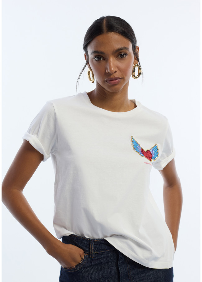 Camiseta parche corazón