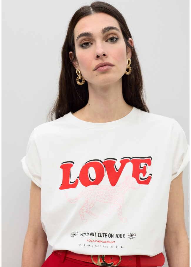 Camiseta leopardo de perfil LOVE