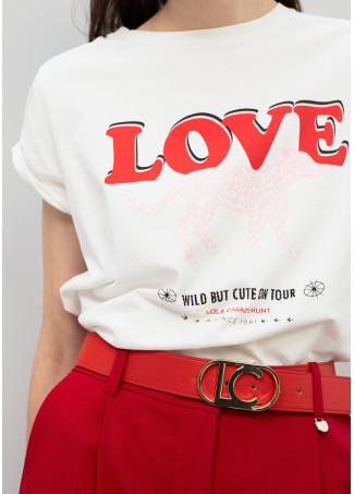 Camiseta leopardo de perfil LOVE