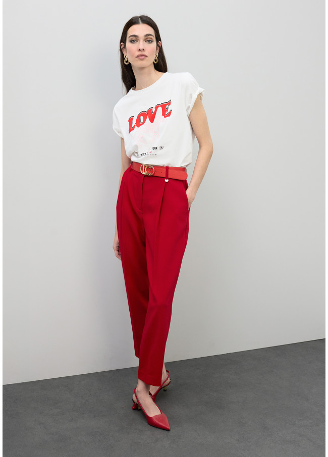 LOVE Leoparden-Print T-Shirt