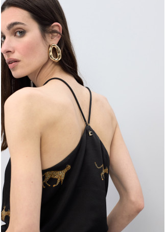 Satin Lace Camisole with Print