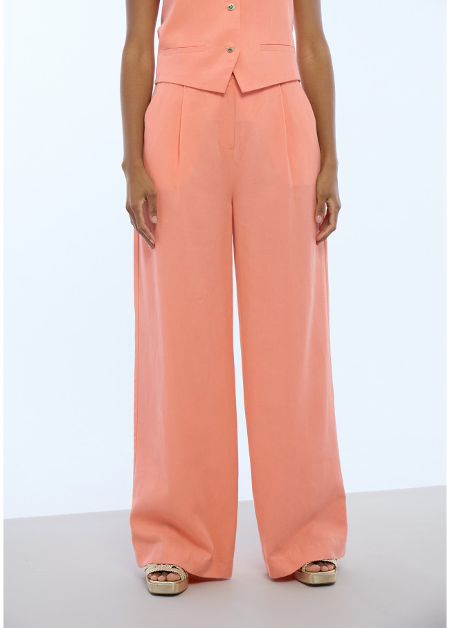 Pleated Palazzo Pants