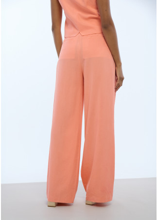 Pantaloni Palazzo con Pieghe