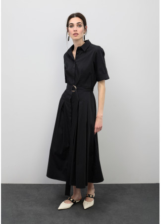 Robe Midi avec Jupe Évasée