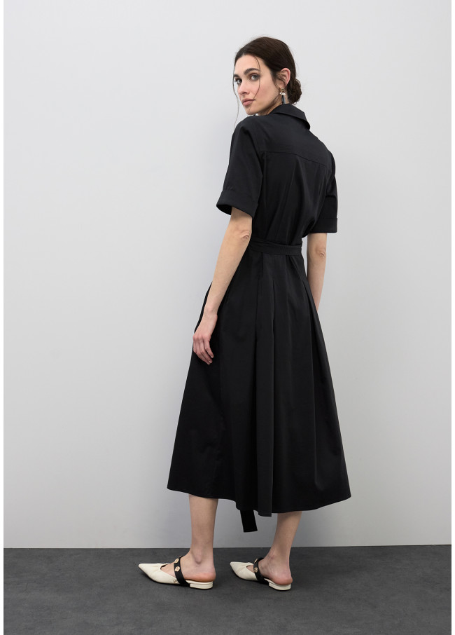 Robe Midi avec Jupe Évasée