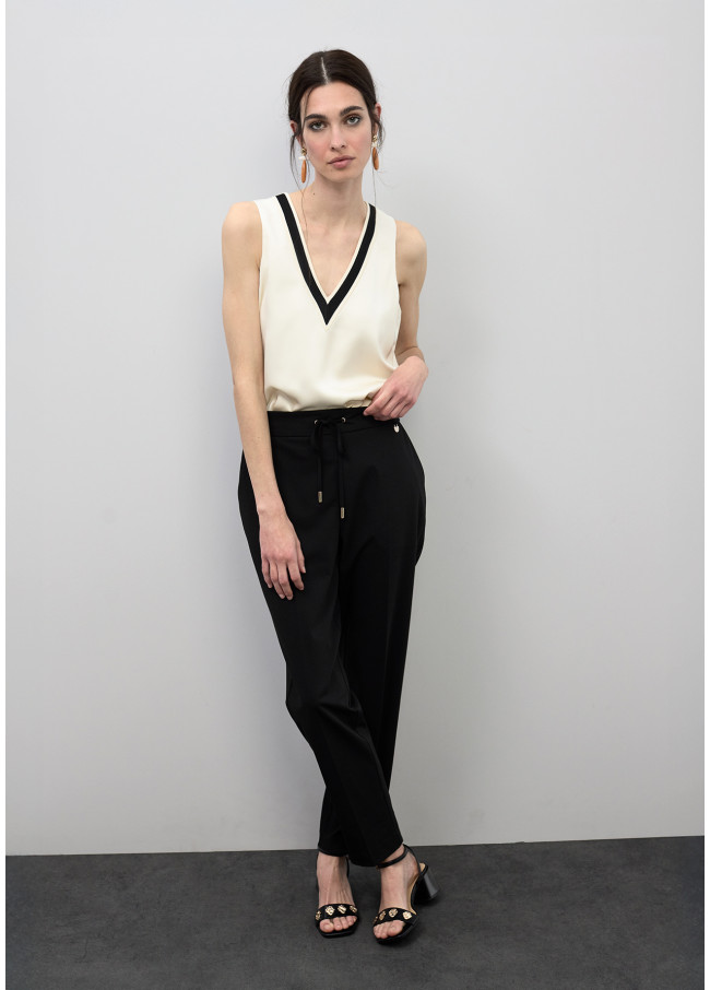 Top escote pico tricot