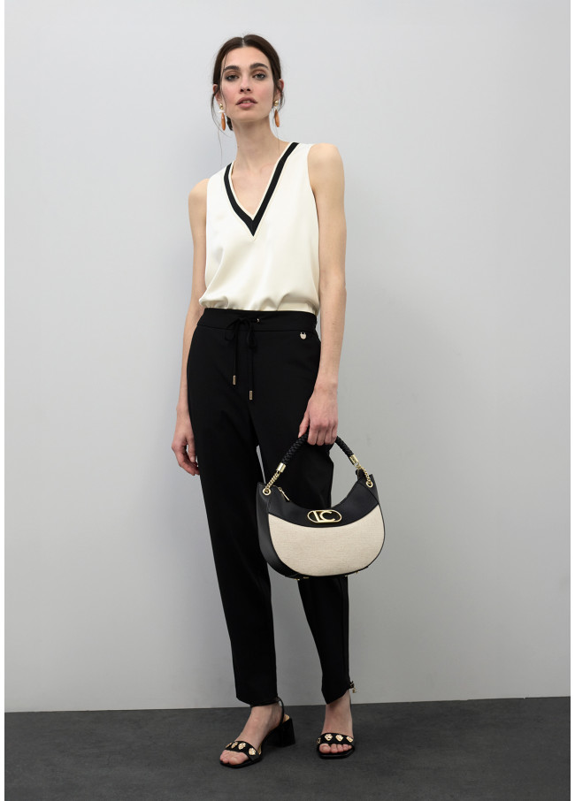 Top escote pico tricot