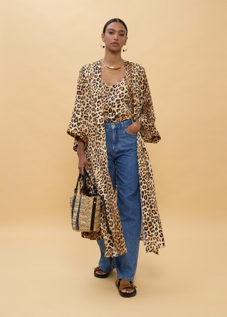 Animal Print Kimono