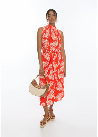 Top collo alto paisley