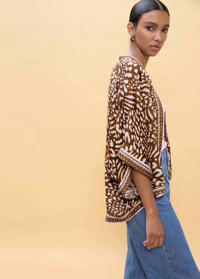 Spotted Print Kimono