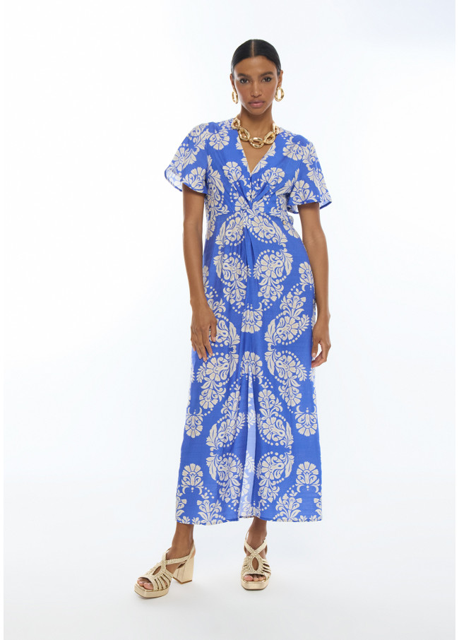 Paisley V-neck Dress