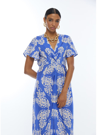 Robe à Col en V Paisley