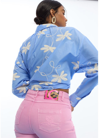 Flared Pants with Buttons