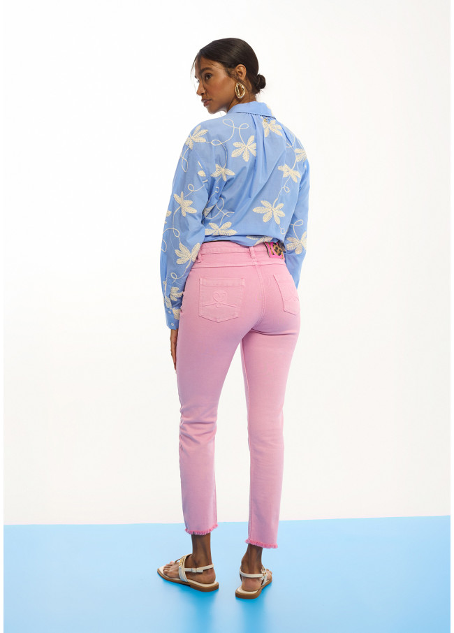 Pantalon évasé avec boutons