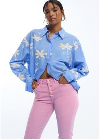 Flared Pants with Buttons