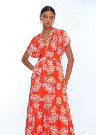 V-Neck Paisley Dress