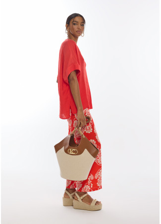 Short Sleeve V-Neck Blouse