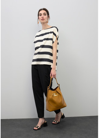 Satin Striped Blouse