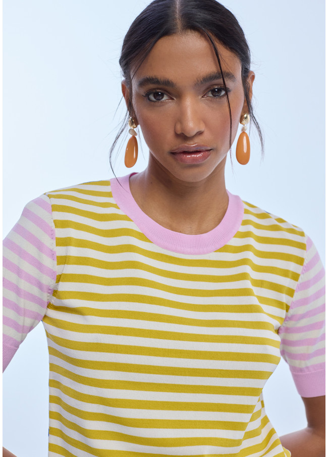 Camiseta tricot rayas