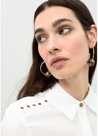 Studded Poplin Shirt