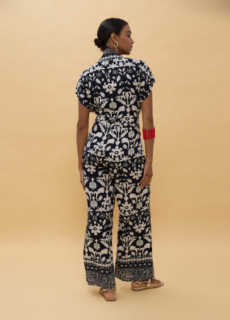 Ethnic Print Long Jumpsuit