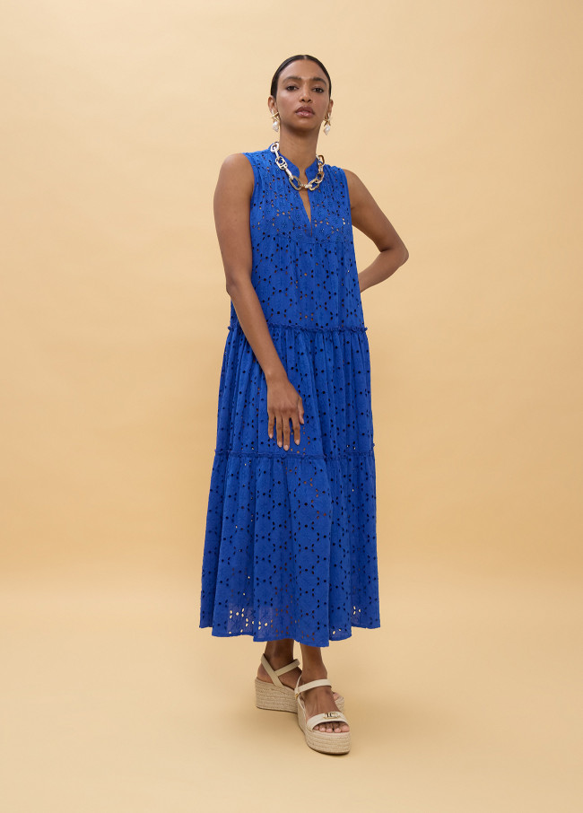 Long Swiss Embroidered Dress