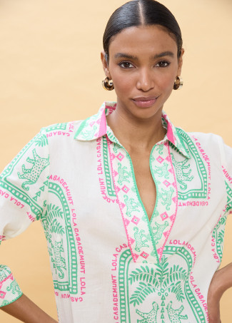 Robe Courte à Imprimé Thai