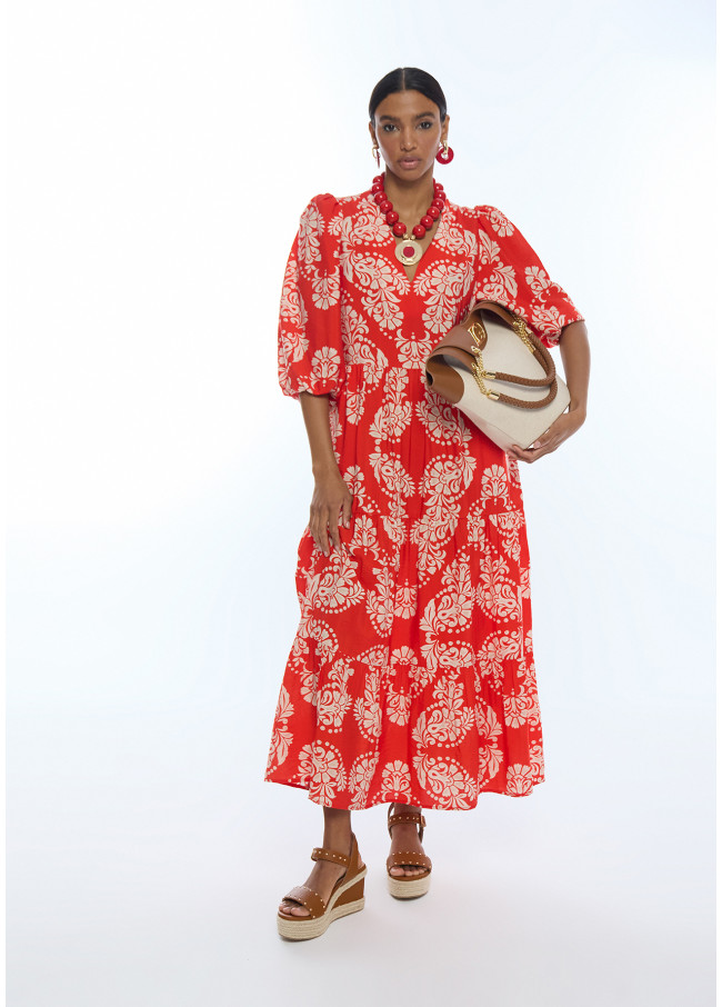 Vestido estampado paisley