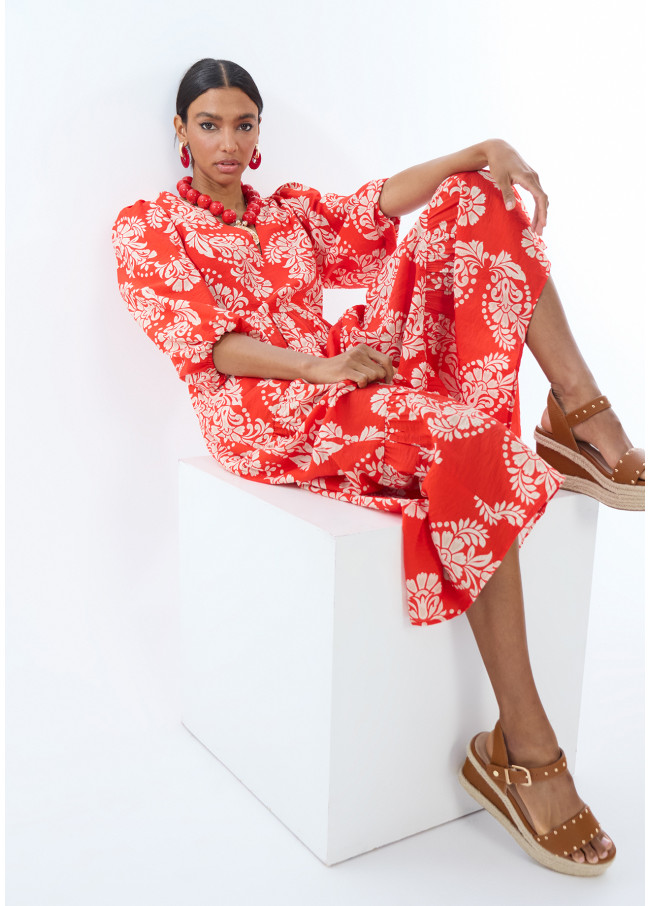 Vestido estampado paisley