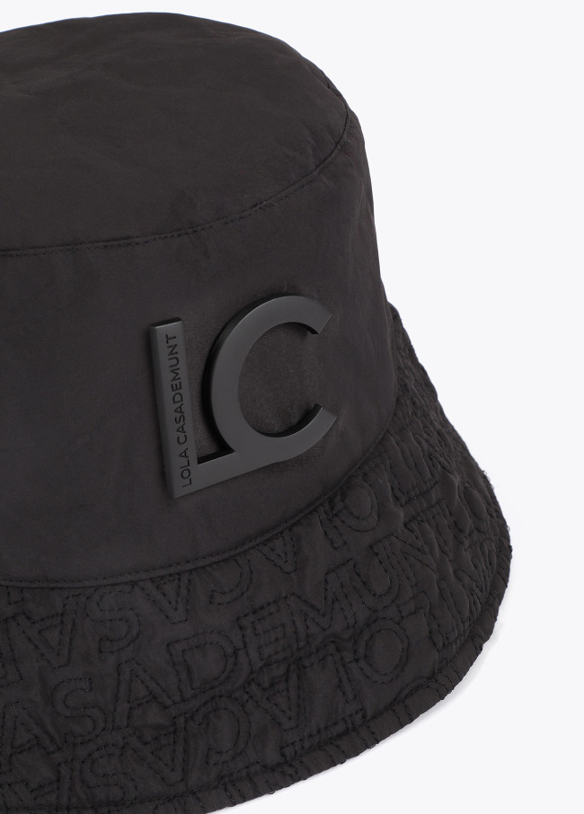 Logo-printed bucket hat