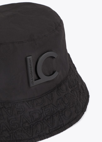 Logo-printed bucket hat