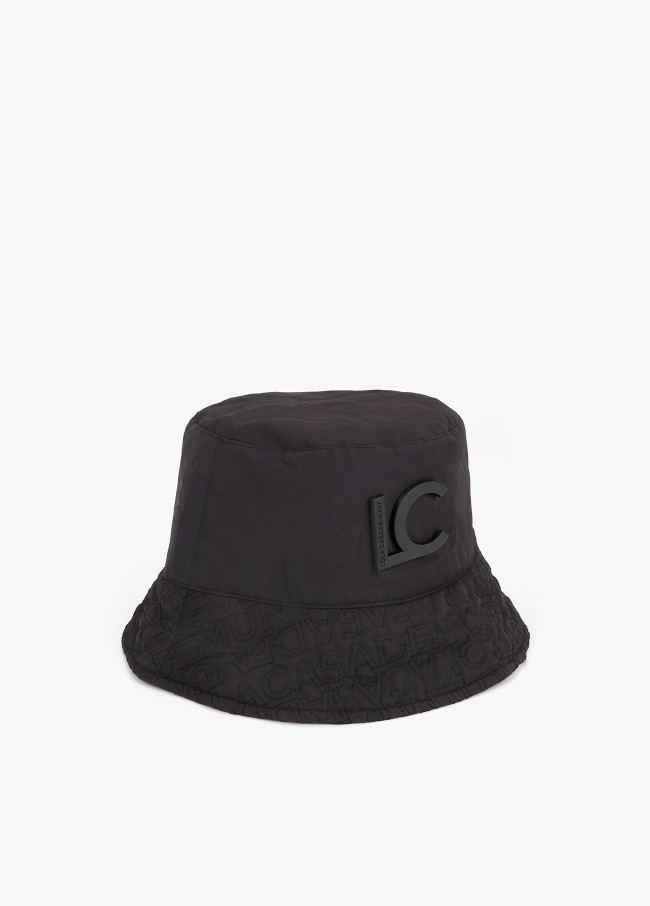 Logo-printed bucket hat