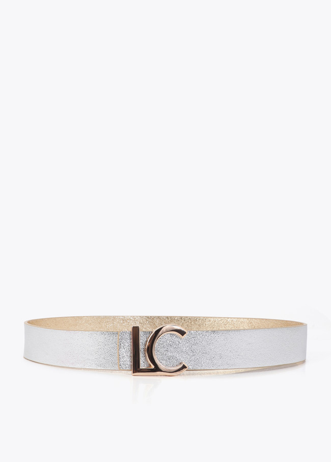 Ceinture réversible avec boucle LC bicolore