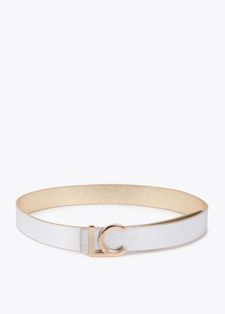Ceinture réversible avec boucle LC bicolore
