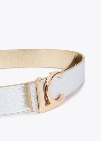 Ceinture réversible avec boucle LC bicolore