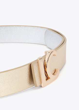 Ceinture réversible avec boucle LC bicolore