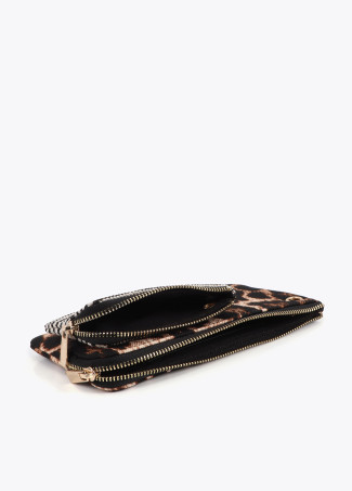 Porte-monnaie double avec pendentif LC Tissu