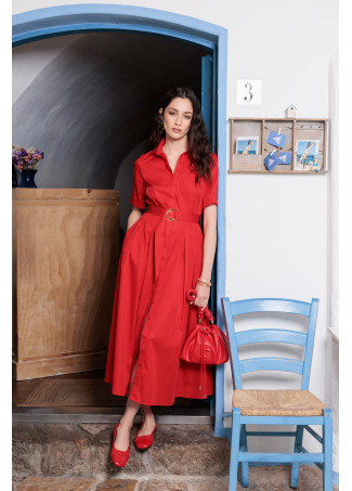 Flared Midi Skirt Dress