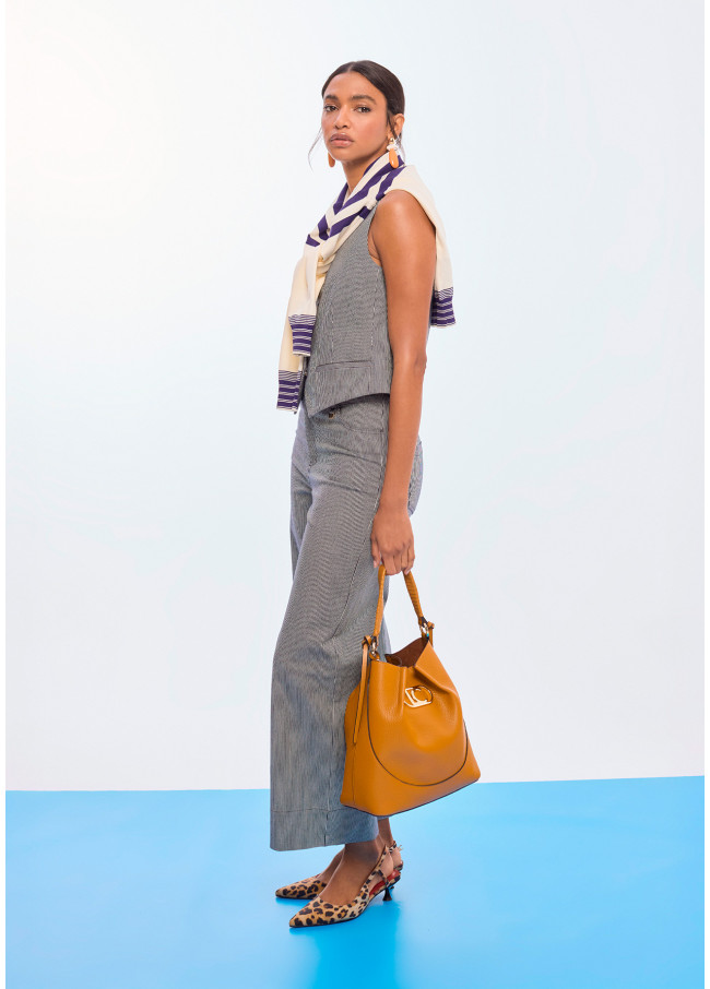 Striped Twill Culottes