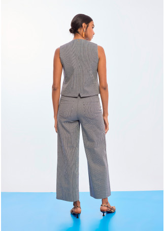 Striped Twill Culottes