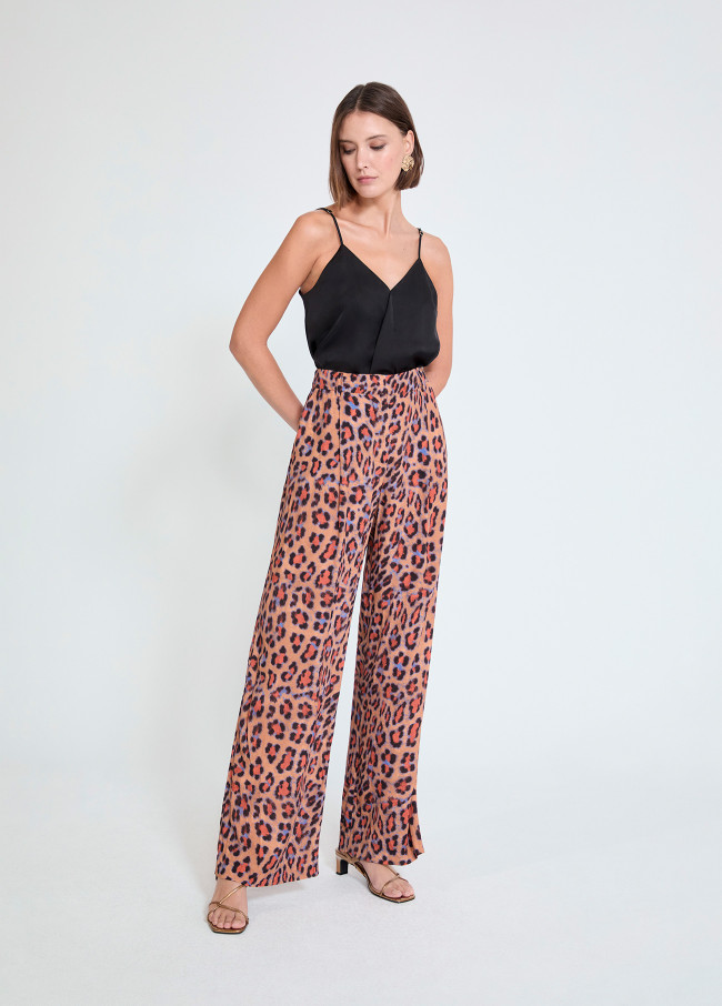 Animal Print Palazzo Pants