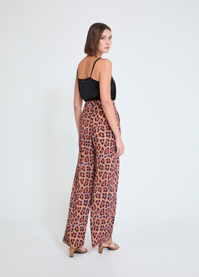 Pantalon Palazzo Imprimé Animal