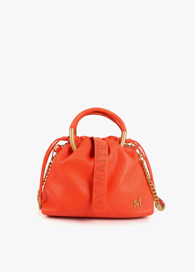 Borsa Effetto Pelle con Manico Rotondo